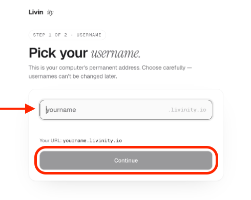Pick your Username